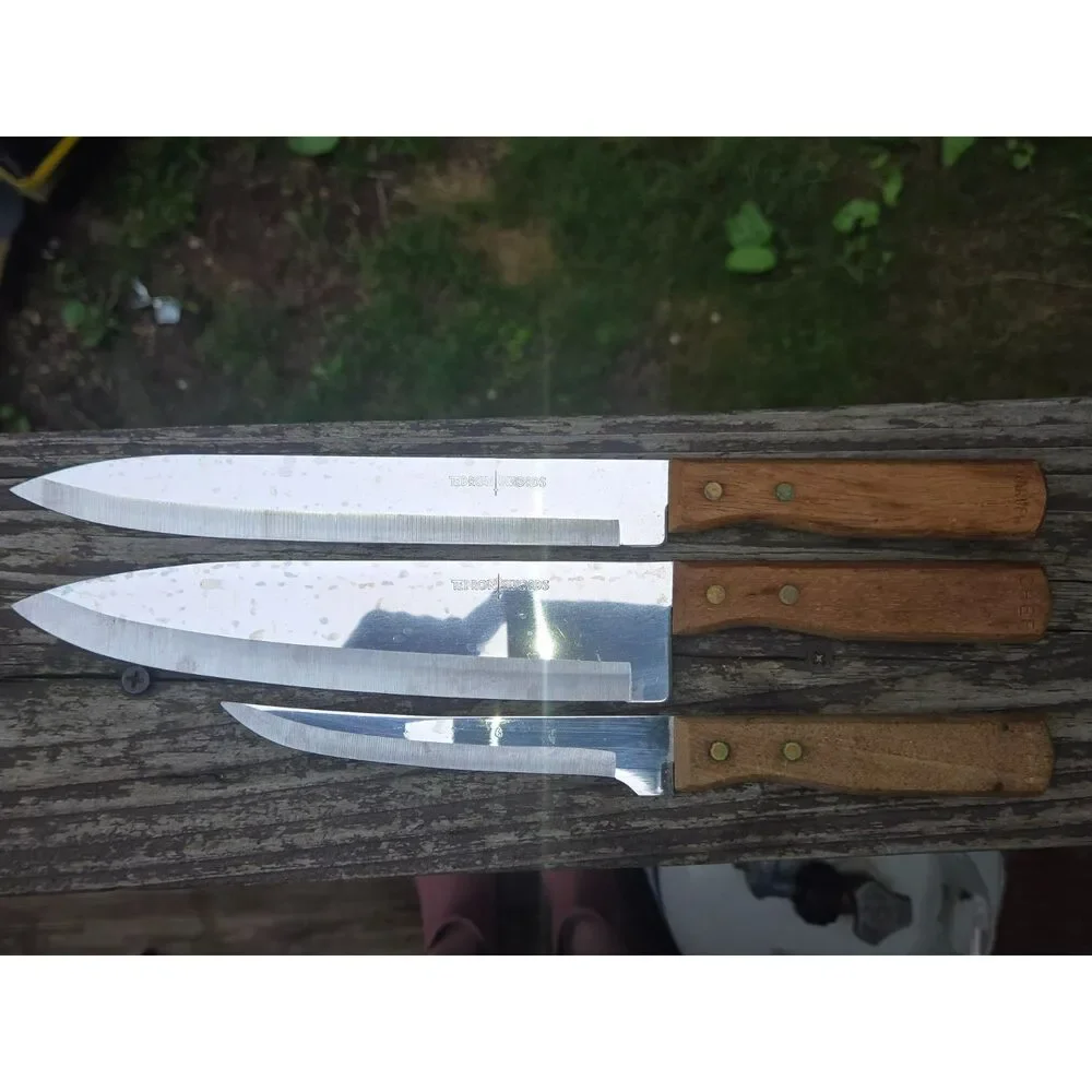 Vintage Tedron Swords Kitchen Knife Set (Lot of 3) – Boner, Chef, Carver
